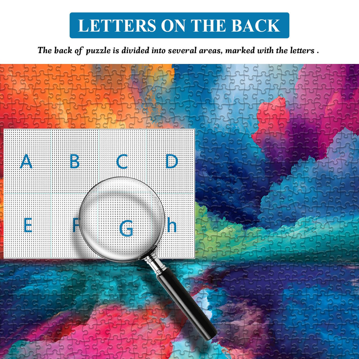 Impossible Puzzles for Adults 1000 Piece, Hard Difficult Jigsaw Puzzles for Adults Painting, Gradient Rainbow Colorful Challenging Puzzles for Adults Teens PICKFORU