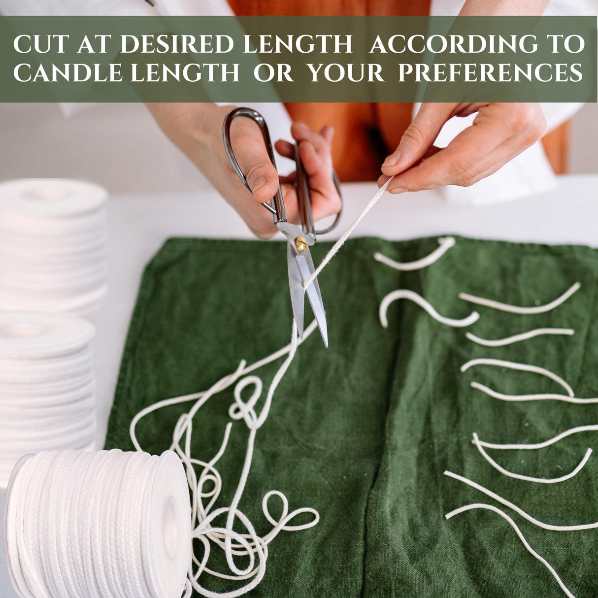 24 PLY Braided Candle Wick Spool White Woven Wicks Cord for Candle Making 200 Foot Lacing Roll for DIY Craft Cotton Cord YARRD