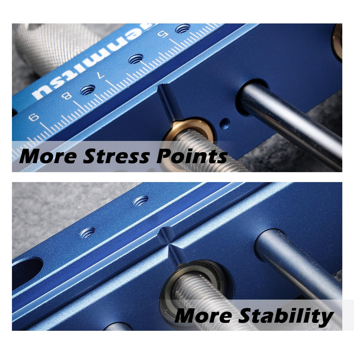 Genmitsu Upgrade Aluminum Bench Vise Clamp, High-Precision CNC Router Clamp for Unique Shaped Woodworking & Metalworking Milling Project, Size 23.8 x 16.8 x 4.1cm, Clamping Range 0-14.5cm Genmitsu