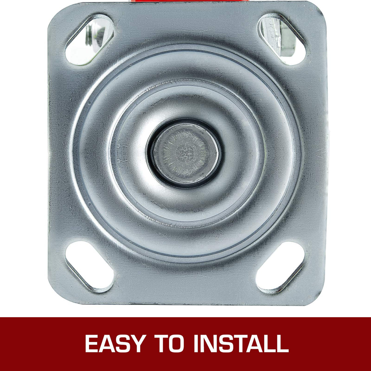 BestEquip 4 Pack 6 x 2 Inch Caster Wheels 2 Rigid and 2 Swivel Casters with Side Brake Polyurethane Iron Core Plate 1000LBS Capacity Per Wheel BestEquip