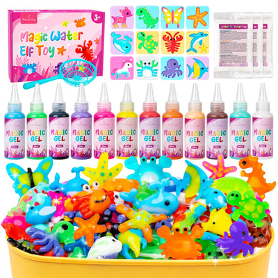 Eleanore's Diary Aqua Fairy Water Gel Kit, Magic Water Elf Toys for Kids, Creative Squishy Maker Toy, Holiday DIY Art & Crafts for Boys Girls Ages 3-12, Summer Family Party Favors Birthday Gifts