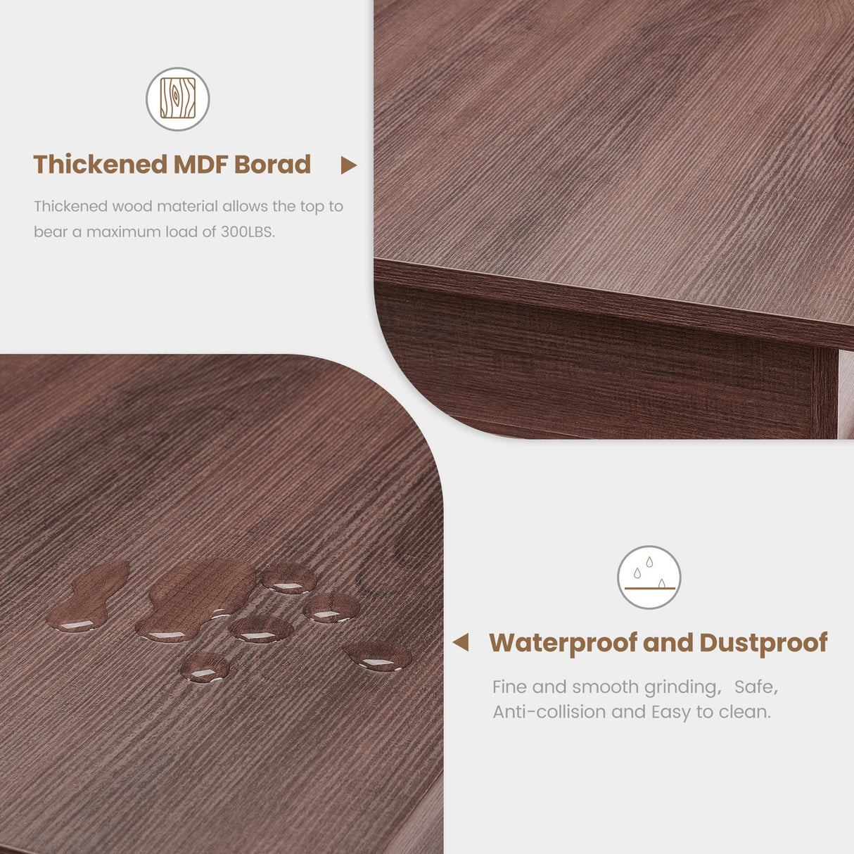 Farmhouse Dining Table for 6~8 People, 70.87" Long Rectangle Dining Table, Wood Kitchen Table with Sturdy Table Leg, Dinner Table, Dining Room Table for Kitchen, Dining Room-Brown GarveeHome