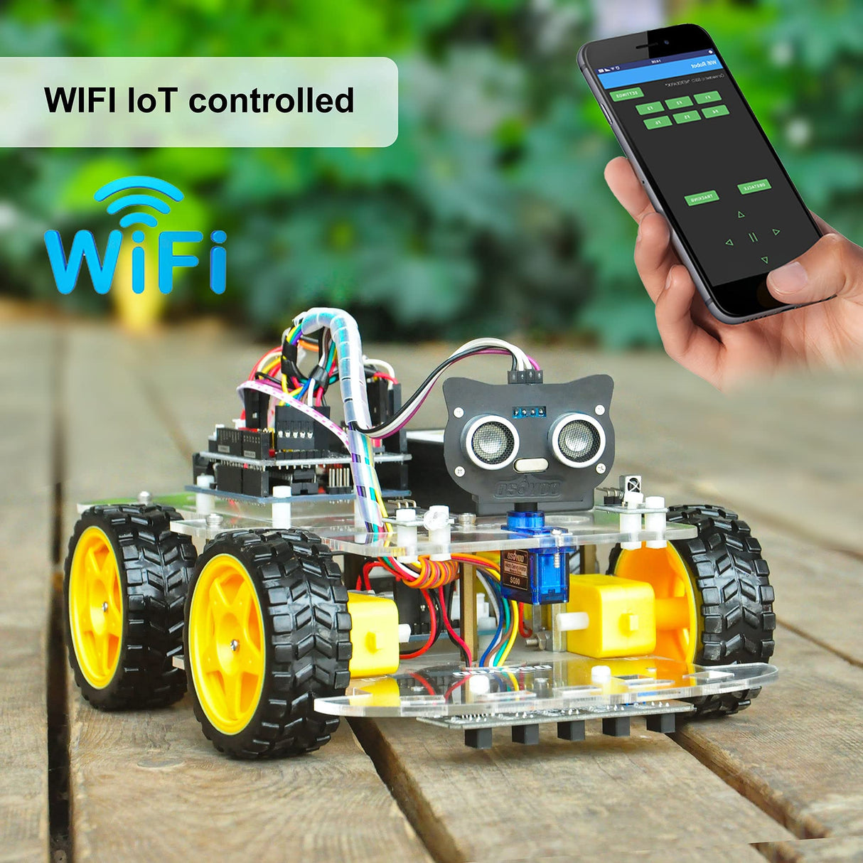 OSOYOO Robot Car Starter Kit for Arduino | STEM Remote Controlled App Educational Motorized Robotics for Building Programming Learning How to Code | IOT Mechanical DIY Coding for Teens Adults OSOYOO