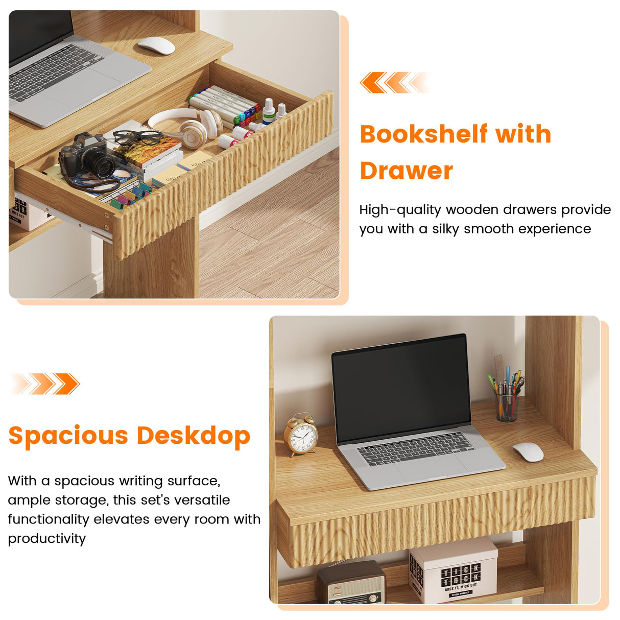 Semoic 70.87" Tall Bookshelf with Door & Drawer, 6 Tier Wooden Bookcase with LED Light & Power Outlets, Large Wide Book Shelf with Storage Cabinet, Floor Standing Display Shelf for Living Room, Brown Semoic