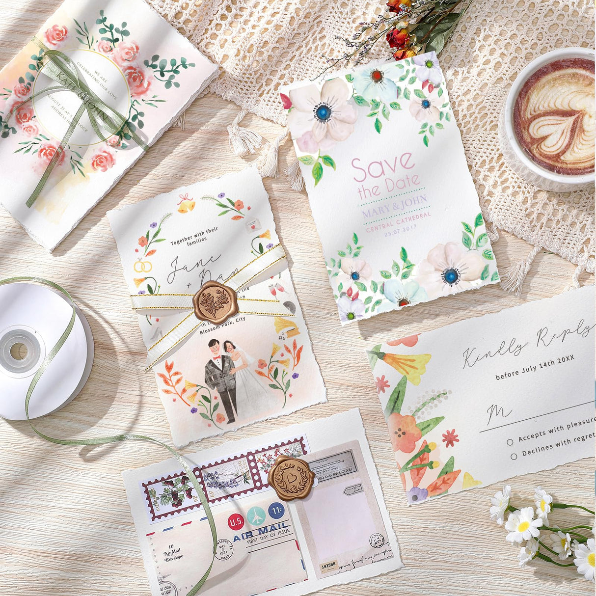 50 Sheets Deckled Edge Paper 4 x 6inch, 160 GSM Handmade Paper Rough/Textured Watercolor Paper for Wedding Invitations, Cards, Crafts Prudiut