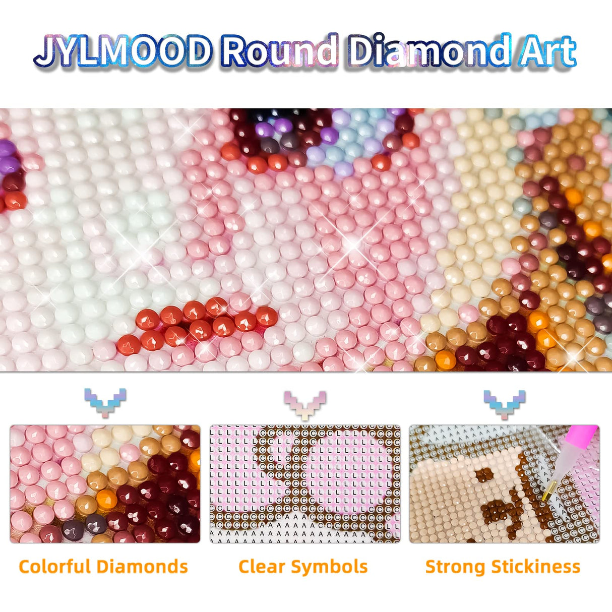 Cartoon Friends Large Diamond Painting Kits for Adults - 5D Diamond Art Kits for Adults Kids Beginner,DIY Full Drill Diamond Dots Rhinestone with Tools Accessories for Home Wall Decor Gifts 36x12inch JYLMOOD
