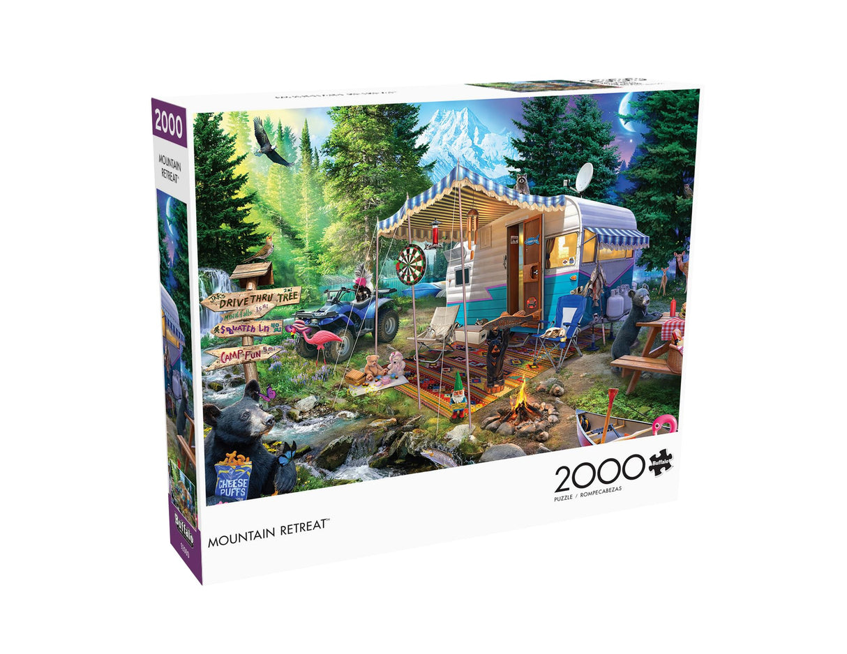 Buffalo Games - Mountain Retreat - 2000 Piece Jigsaw Puzzle for Adults Challenging Puzzle Perfect for Game Nights - Finished Size 38.50 x 26.50 Buffalo Games