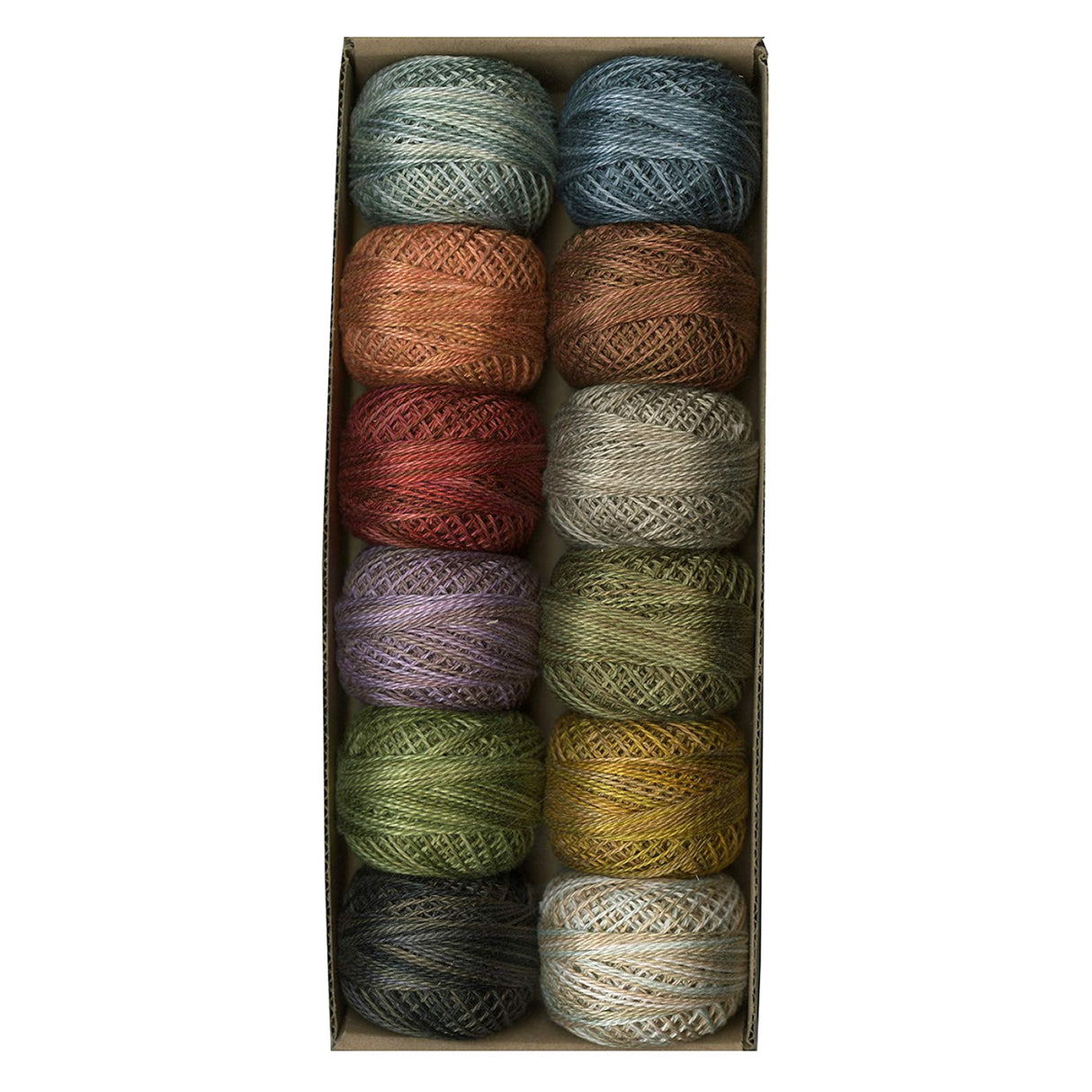 Valdani Perle Cotton Size 8 Embroidery Thread 12-Ball Sampler Set- All Through The Night Valdani