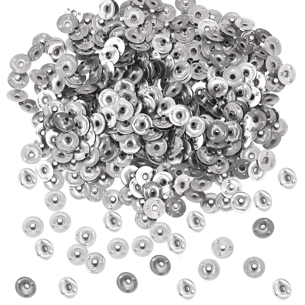 600 Pieces 12.5 mm Candle Wick Tabs Metal Candle Wick Sustainer Tabs Candle Wick Base for Candle Making DIY BBTO