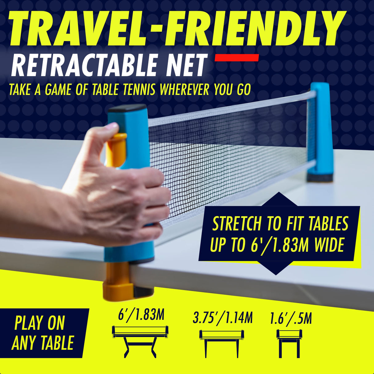 NIBIRU SPORT Professional Ping Pong Paddle Set (2-Player) - Table Tennis Paddles Set of 2 with Retractable Net, 4 Balls, and Carry Bag/Storage Case - Table Tennis Equipment & Ping Pong Accessories NIBIRU SPORT