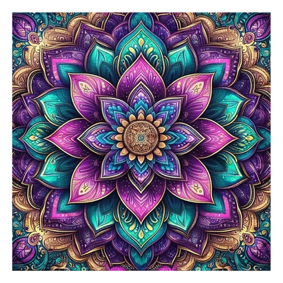 AMORARS Mandala Diamond Painting Kit for Adults - 5D Diamond Art Beginners - DIY Full Diamond Dot Rond Gem Art Paintings, Suitable Gifts, and Home Decoration Crafts, 12x12Inch