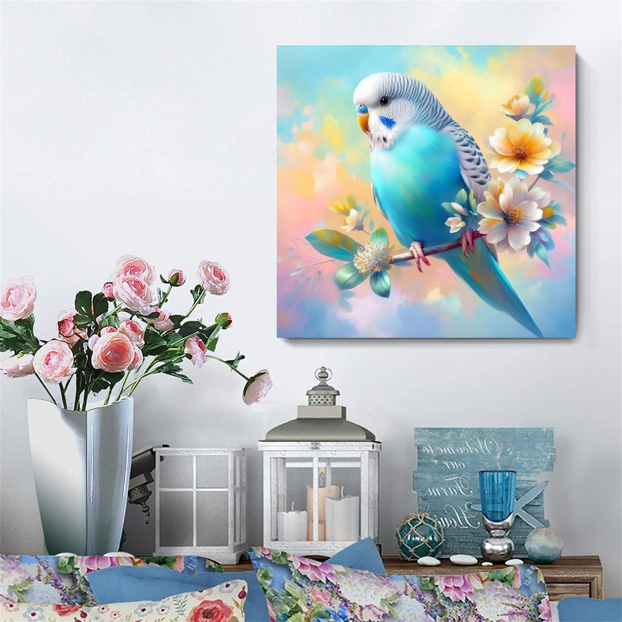 Hestarcul DIY Bird Diamond Art Kits for Adults,5D Diamond Painting Kit for Beginner,Full Round Gem Art Paint by Diamond for Home Wall Decor,Gift for Adult. Hestarcul