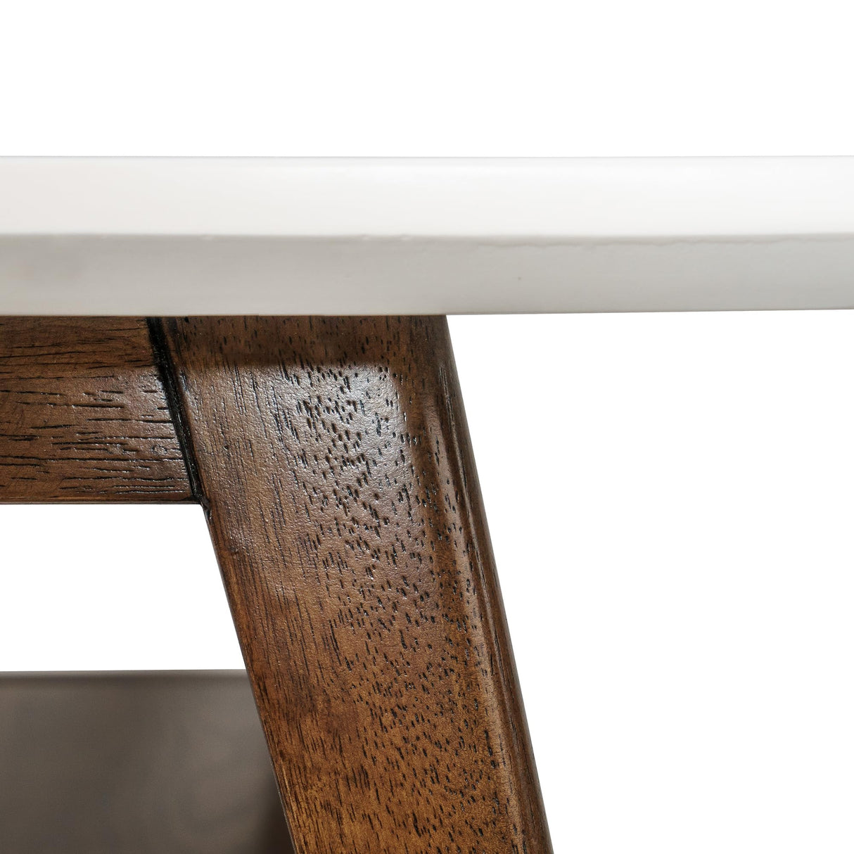 Madison Park Rectangular Wood Coffee Table With Solid Wood Frame & Legs, Living Room Coffee Tables With Storage Shelf, Accent Furniture For Living Room, Minimalist Decor - Off-White / Pecan Parker Madison Park