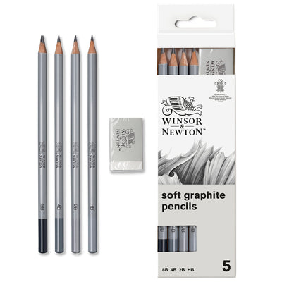 Winsor & Newton Studio Collection Artist Pencils, Graphite Pencils, Set of 5