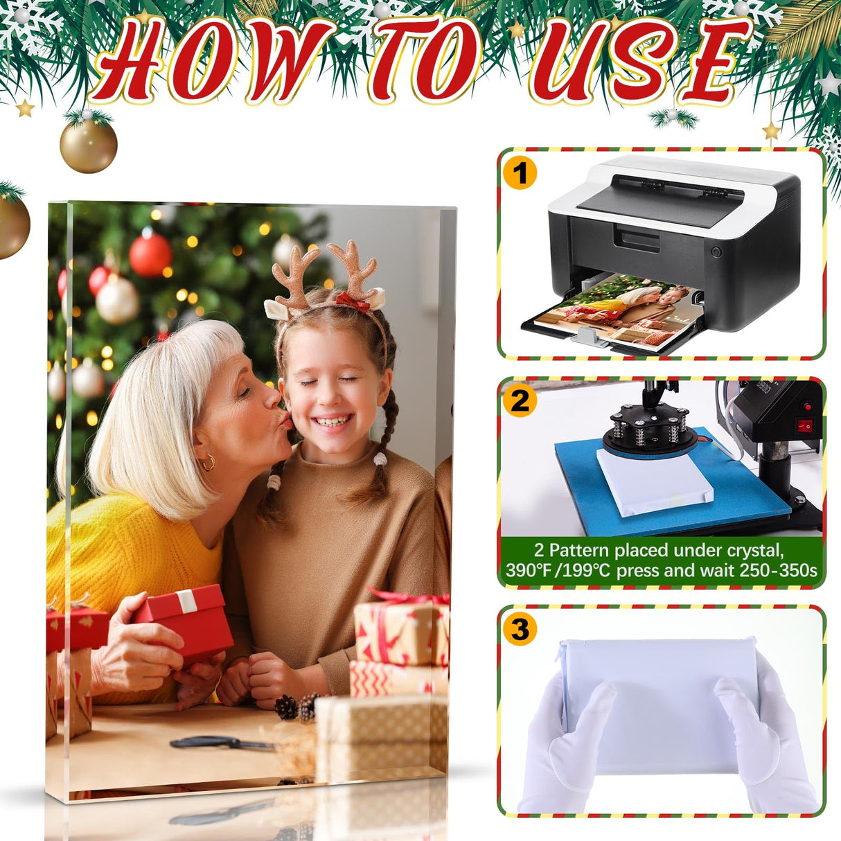 Qunclay 12 Pcs Sublimation Blanks Crystal Sublimation Canvas Blanks Decorative Heat Transfer Photo Frame Crystal Picture Frame for DIY Custom Tabletop Supplies, Rectangle (3.9 x 5.9 x 0.8 Inches) Qunclay