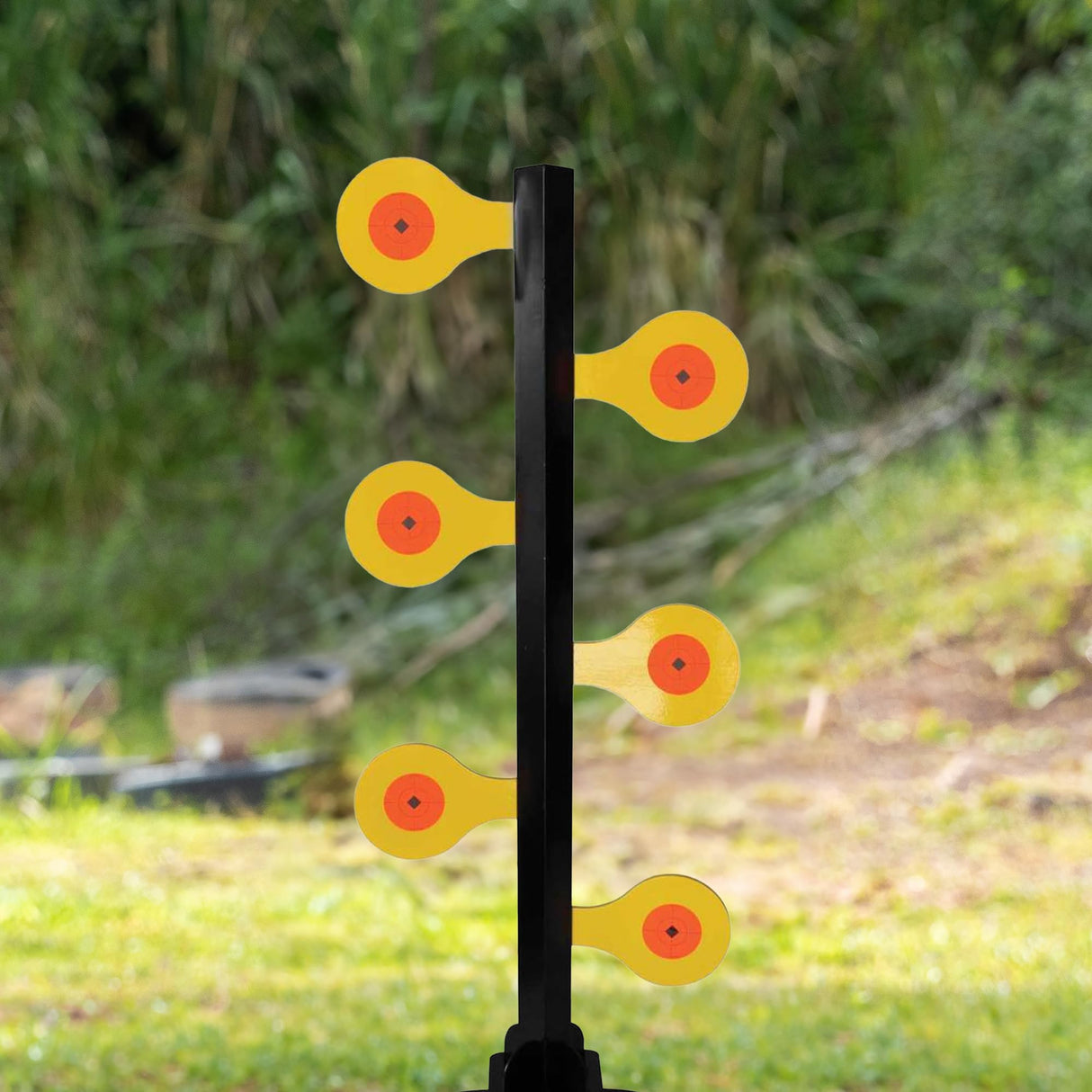 Birchwood Casey World of Targets Dueling Tree Shooting Sports Competition Handgun AR500 Yellow Steel Paddles Target Birchwood Casey