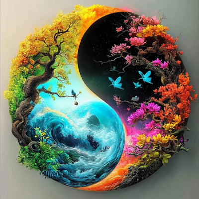 NEWENMO Tree Paint by Numbers Kit for Adults,Flowers Paint by Numbers on Canvas Unframed,DIY Oil Painting Perfect for Beginner, Craft, Hobbies and Home Wall Decor 16x16 in