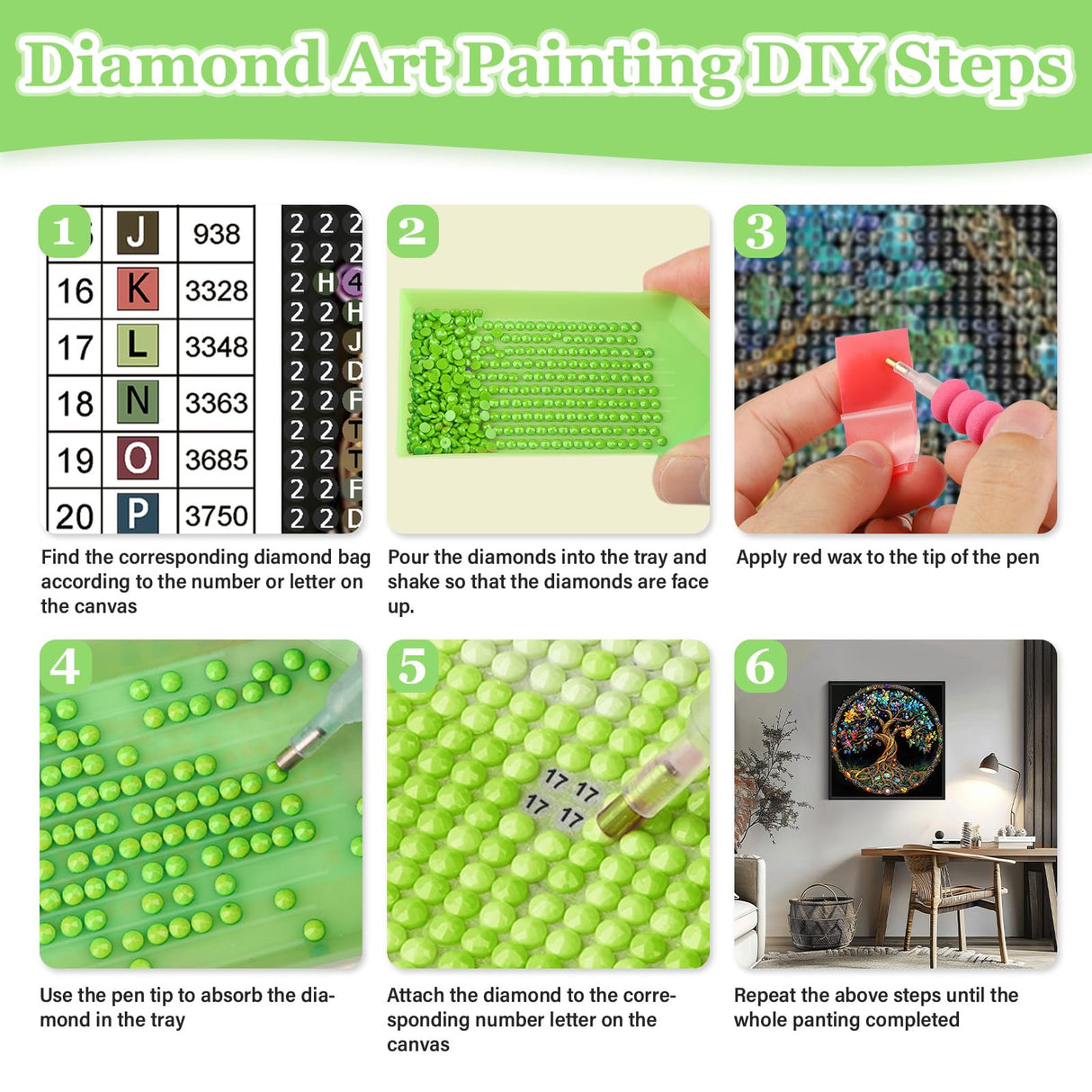MAXBYE Diamonds Painting Kits for Adults, 5D Tree of Life Diamond Art Kits for Beginners, Full Drill Round Gem Art Diamond Painting for Home Wall Decor Gift, 12x12inch MAXBYE
