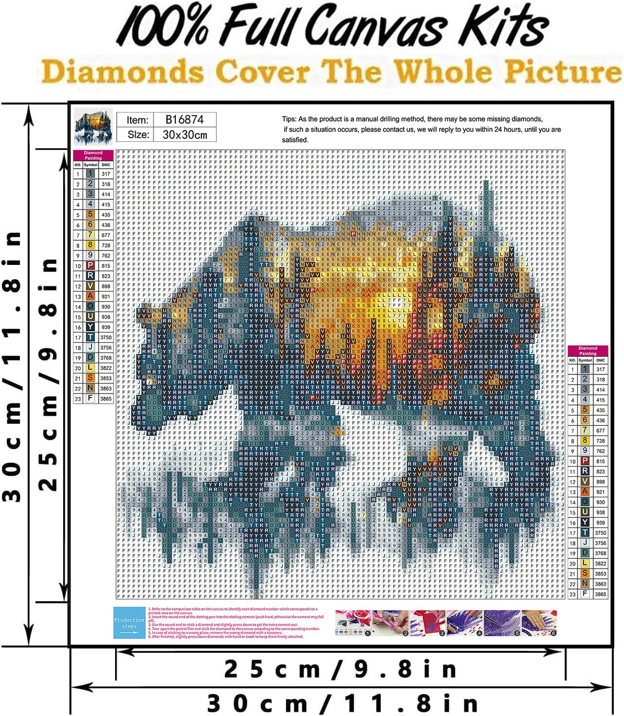 3 Pack Forest Bear Diamond Art Kits for Adults, Desert Horse DIY Diamond Painting Kits for Adults Beginners, Forest Wolves 5D Full Drill Diamond Dots 12 x12 inch Kaixine
