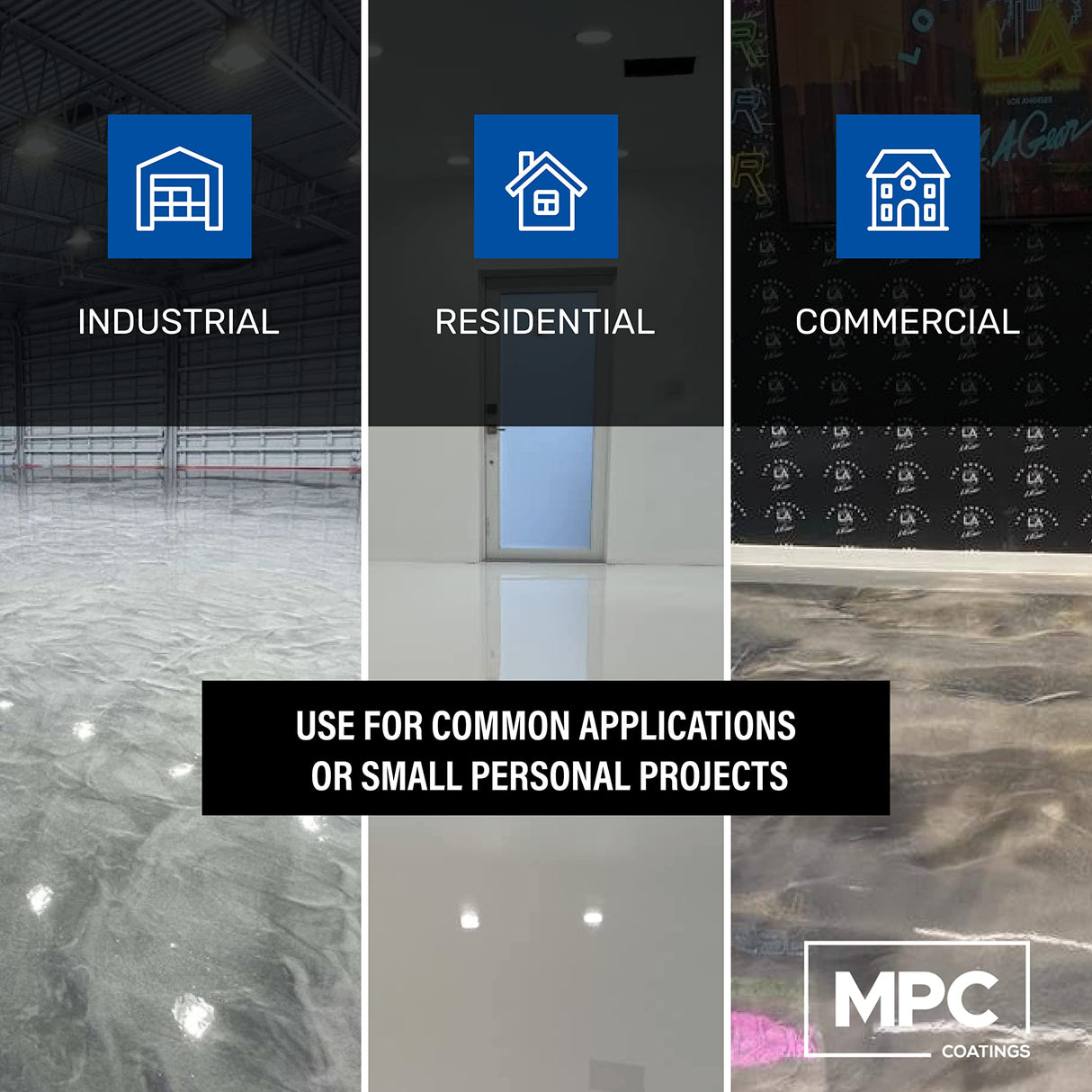 Master Protective Coatings White Epoxy Resin Coating for Floors Counter Tops, 100 percentage Solids, Self Leveling 3 Gallon Kit Master Protective Coatings