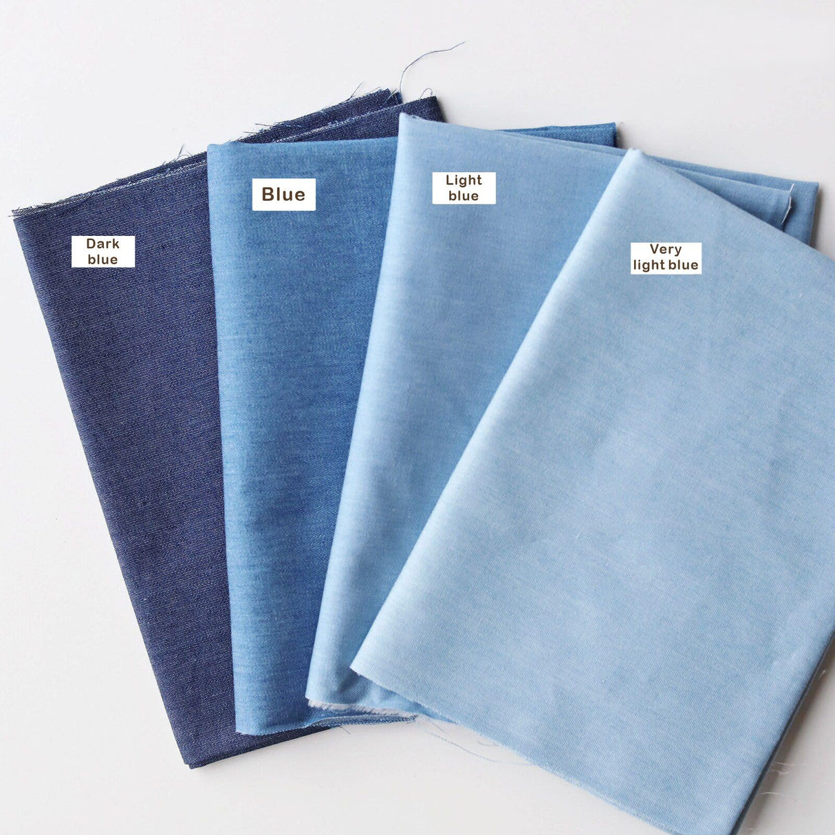 50 × 35cm Pre-Cut Lightweight Thin Denim Cotton Fabric, Doll Clothes Fabric, for Doll Jeans Dresses Jackets, Sewing Supplies, in 4 Colors, Pre-Cut to 19.68 × 13.77 inches Peachcor