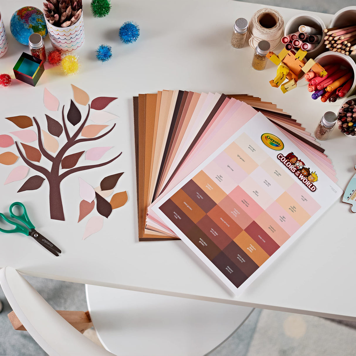 Crayola Construction Paper in Colors of The World, 8.5” x 11”, 24 Colors, Craft Supplies, 48 Sheets Crayola