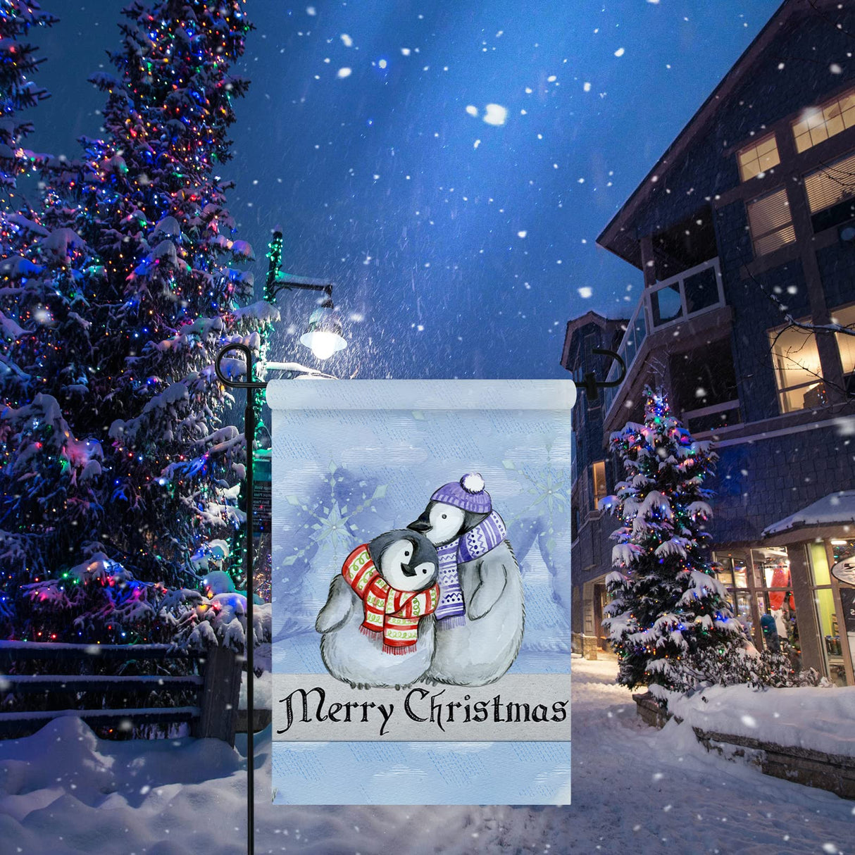 MAIKESUB 4 Pcs Double Sided White Sublimation Blank Polyester Flags for Garden and Yard Canvas BannerLawn Garden Flags DIY Halloween Decorative Flag MAIKESUB