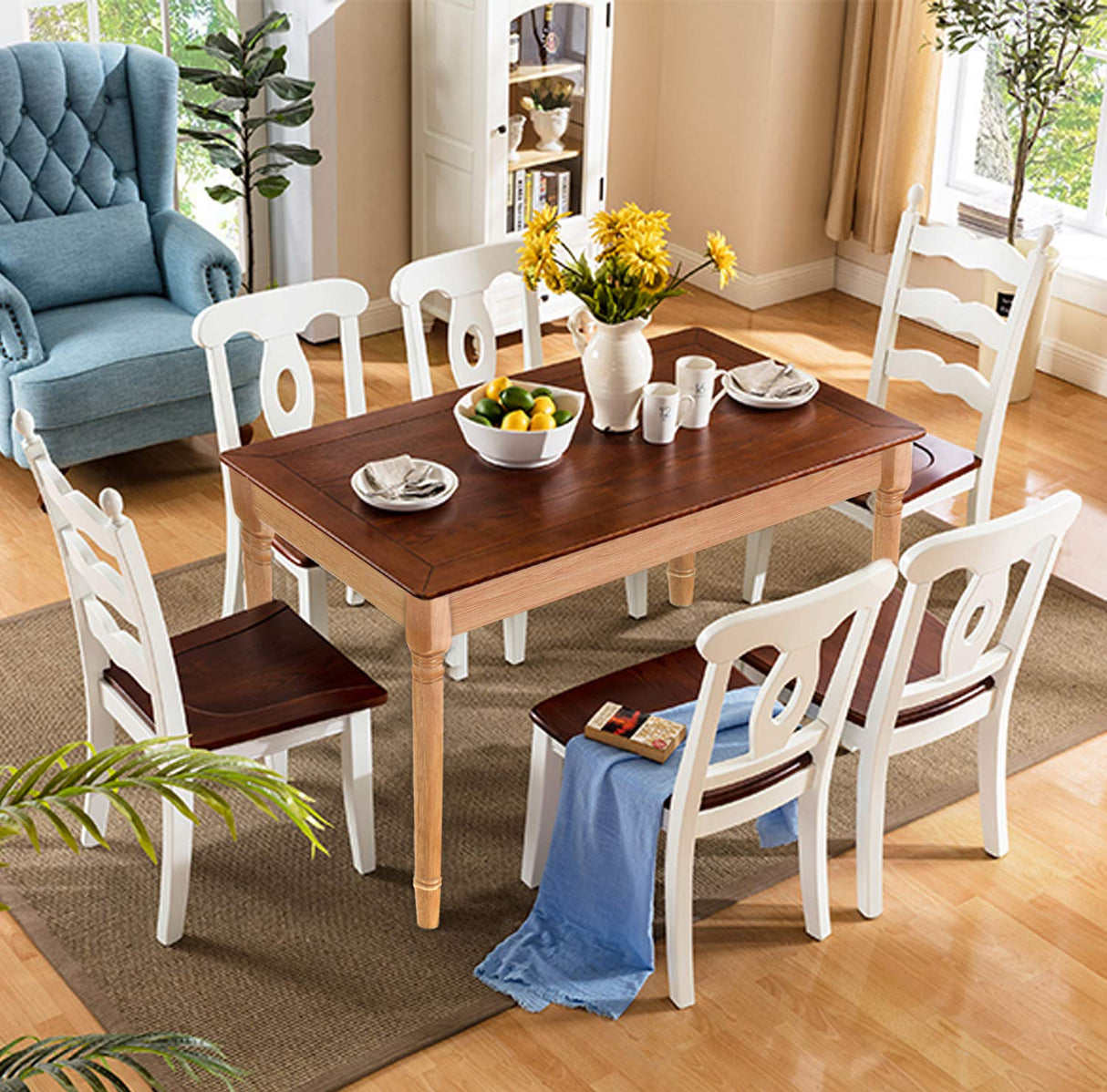 tonchean 28 inch Furniture Legs 4 Pack Turned Farmhouse Table Legs Set DIY Wood Legs Round Farmhous Legs Replacement Coffee Table Bench Dining Legs Varnish Coated tonchean