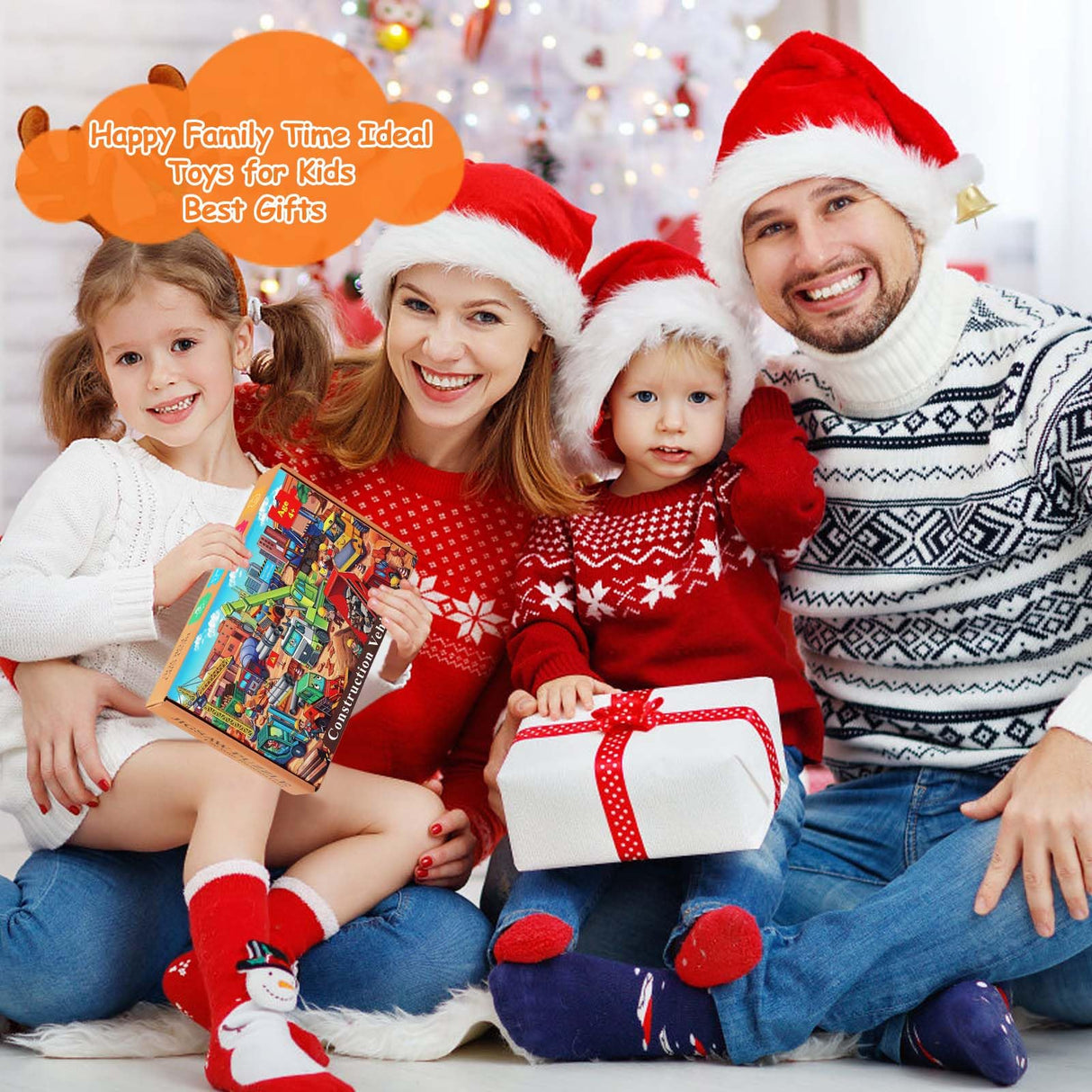 Large Piece Jigsaw Puzzles for Kids Ages 4-6 6-8 8-10 Year Old 100 Pieces Jigsaw Puzzles for Kids Construction Engineering Vehicle Puzzles Educational Toys Gift for Children Boys Girls Ages 4-10 TOCHILD