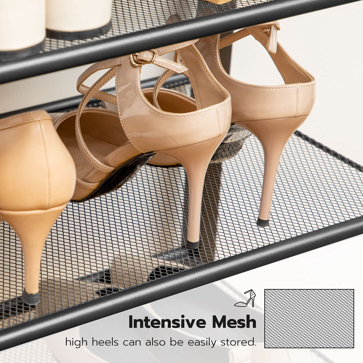 HOOBRO Shoe Rack, 8-Tier Shoe Storage Organizer, Narrow Shoe Shelf, Saving Space, Stable and Sturdy, Hold 14-21 Pairs of Shoes, for Entryway, Hallway, Living Room, Rustic Brown BF48XJ01 HOOBRO