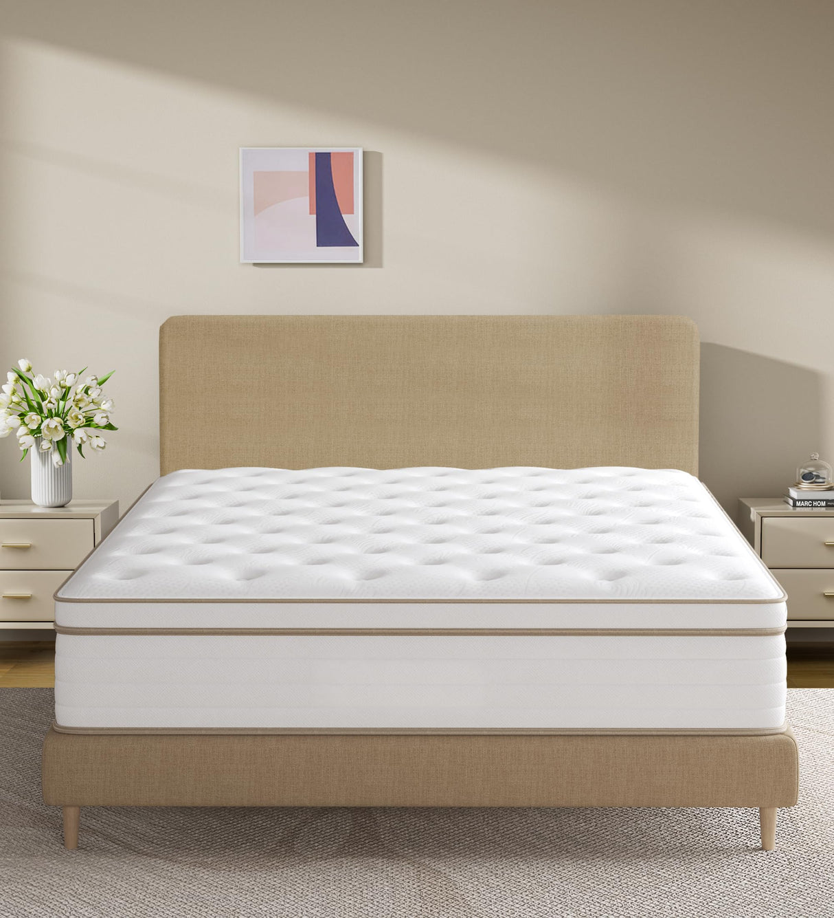 Huyamy Full Mattress,Hybrid 10 Inch Full Size Mattress in a Box,Memory Foam & Individually Pocket Spring for Pain Relief,Medium Firm Full Mattresses,CertiPUR-US. Huyamy