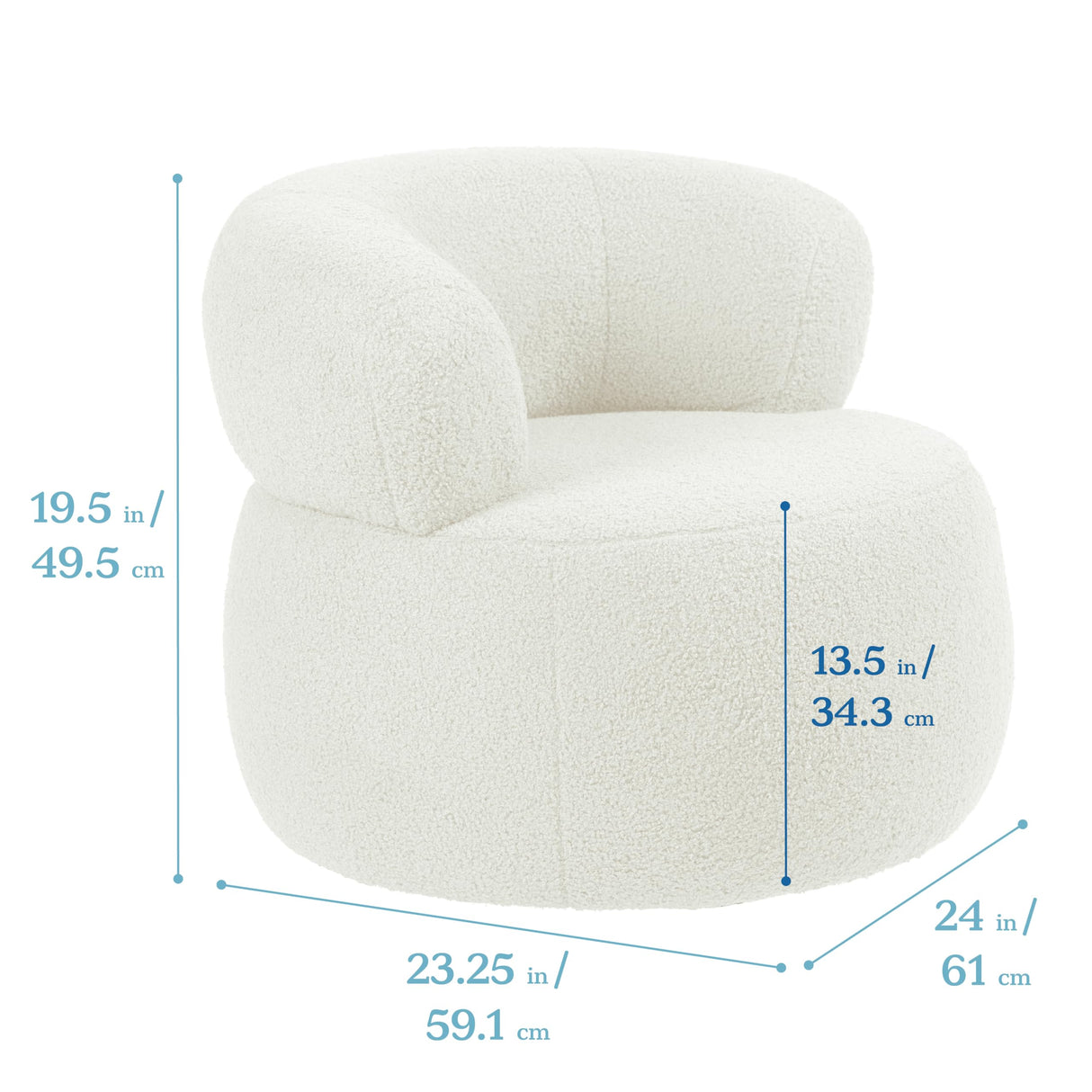 ECR4Kids Sophie Accent Chair, Kids Furniture, White ECR4Kids