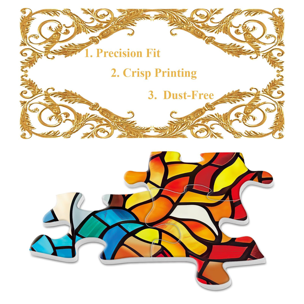 Stained Glass Puzzle Mandala Puzzle for Adults 1000 Piece, Round Colorful Mosaic Jigsaw Puzzles, Religious Faith Art Puzzle BBOLDIN