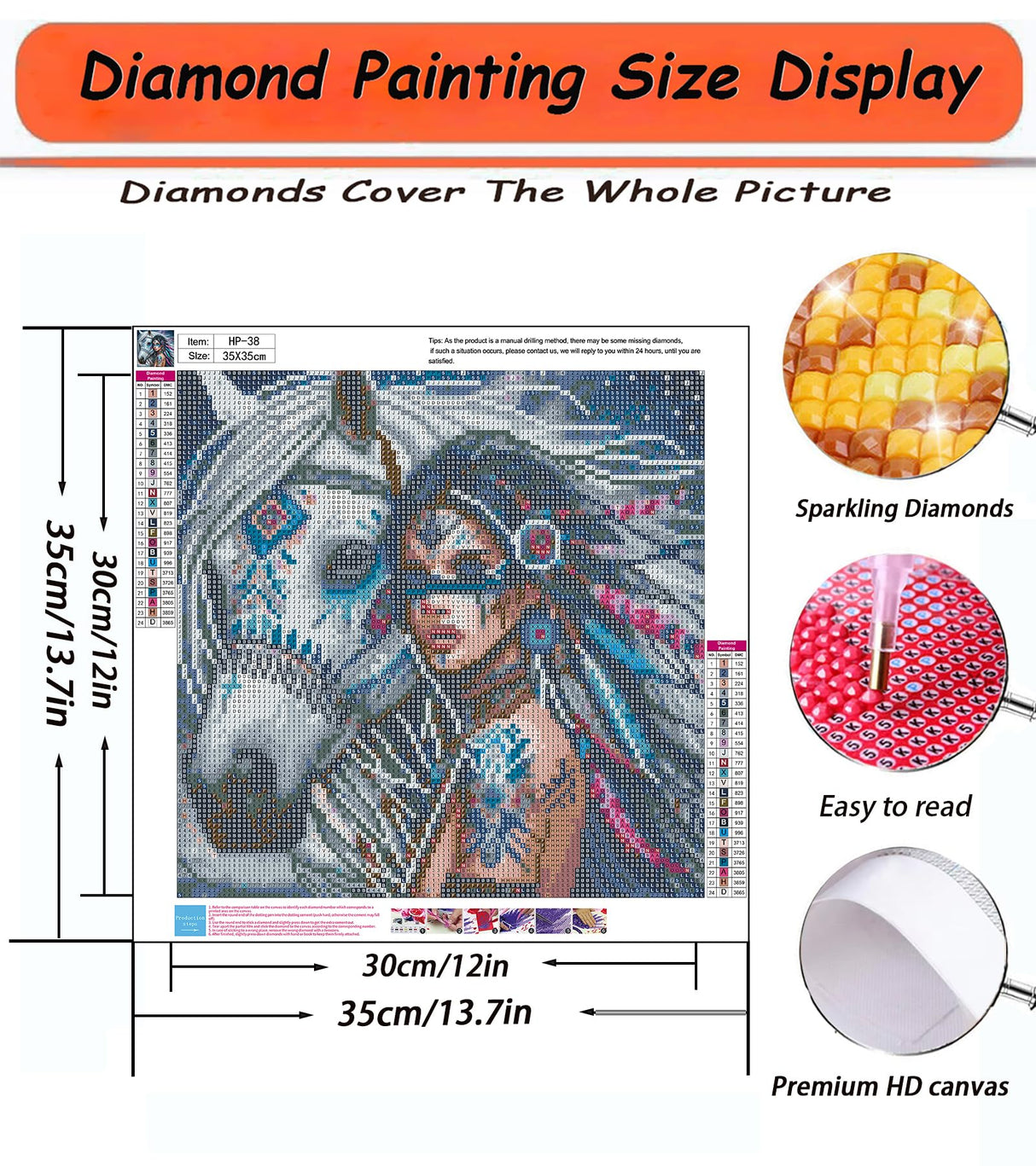APTDYIGL 5D Horse and Women Diamond Painting Kits for Adults Beginner,DIY Horse Diamond Art Kits for Adults,Round Full Drill Diamond Dots with Gem Art Kits,Home Wall Decor 13.7X13.7inch APTDYIGL