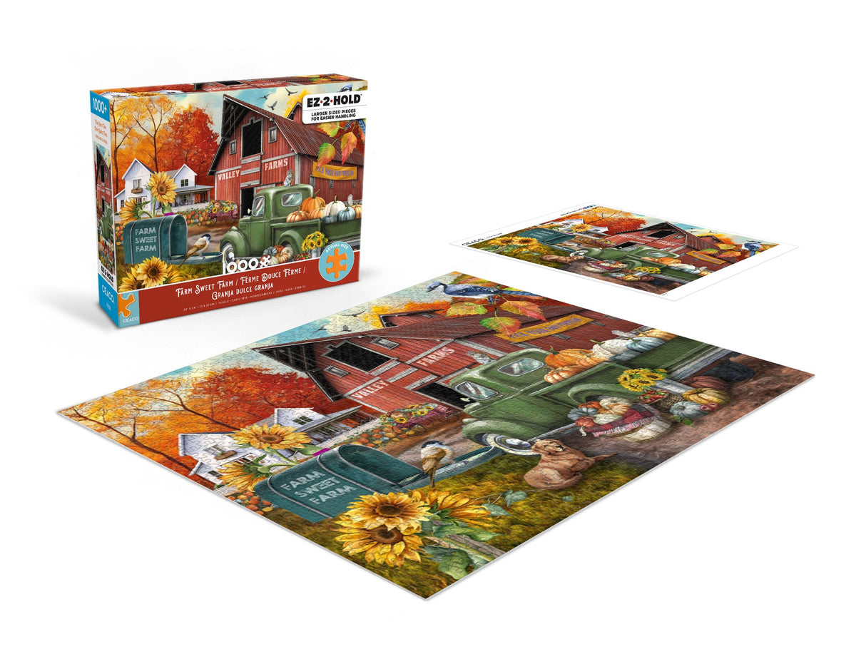 Ceaco - Farm Sweet Farm - 1000 Oversized Piece Jigsaw Puzzle Ceaco