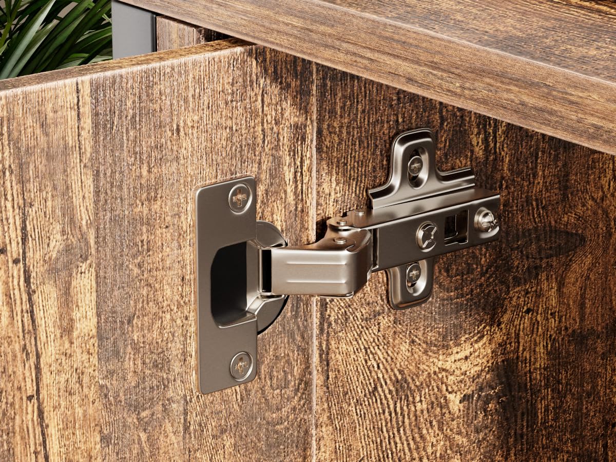 EUBUY Bakers Rack with Power Outlets, 5-Tier Storage Shelf Wood Coffee Bar Cabinet for Kitchen Dining Room, Coffee Bar Station, Kitchen Storage Shelf EUBUY