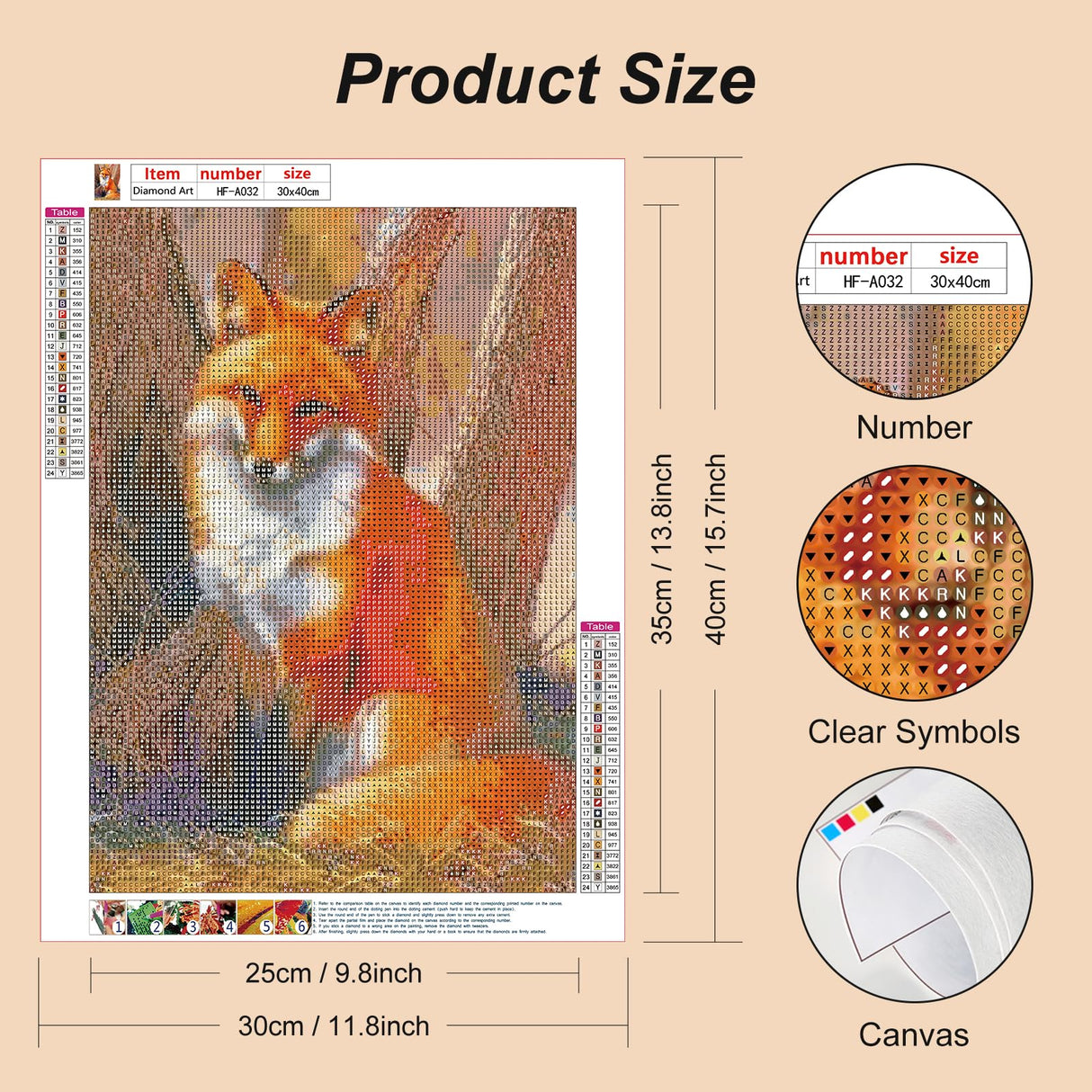 hill froeistung 5D Yellow Fox Diamond Art Painting Kits for Adults,Landscape,Tree Diamond Art, DIY Full Drill Diamond Art Painting Set for Home Wall Decor Gifts (12X16 inch) hill froeistung