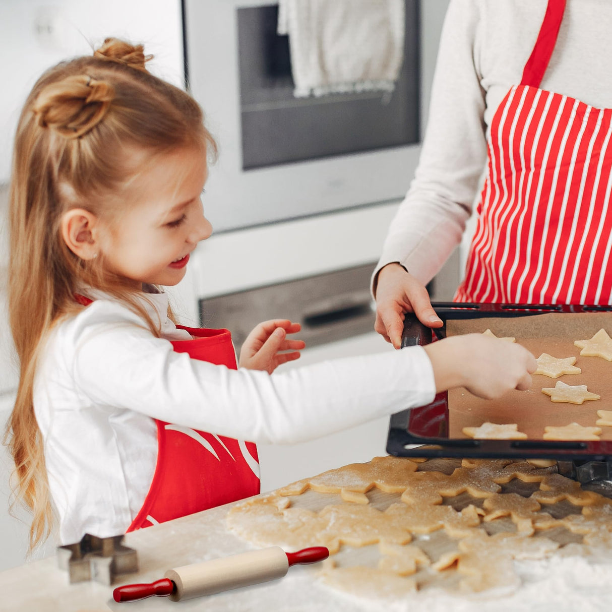 Mini Rolling Pin 7.5 Inch Kids Rolling Pin - (Pack of 6) Set for Play Dough Accessories Small Rolling Pin for Dough - Wood Kids Rolling Pins with Handles for Foods, Accessories Bedwina