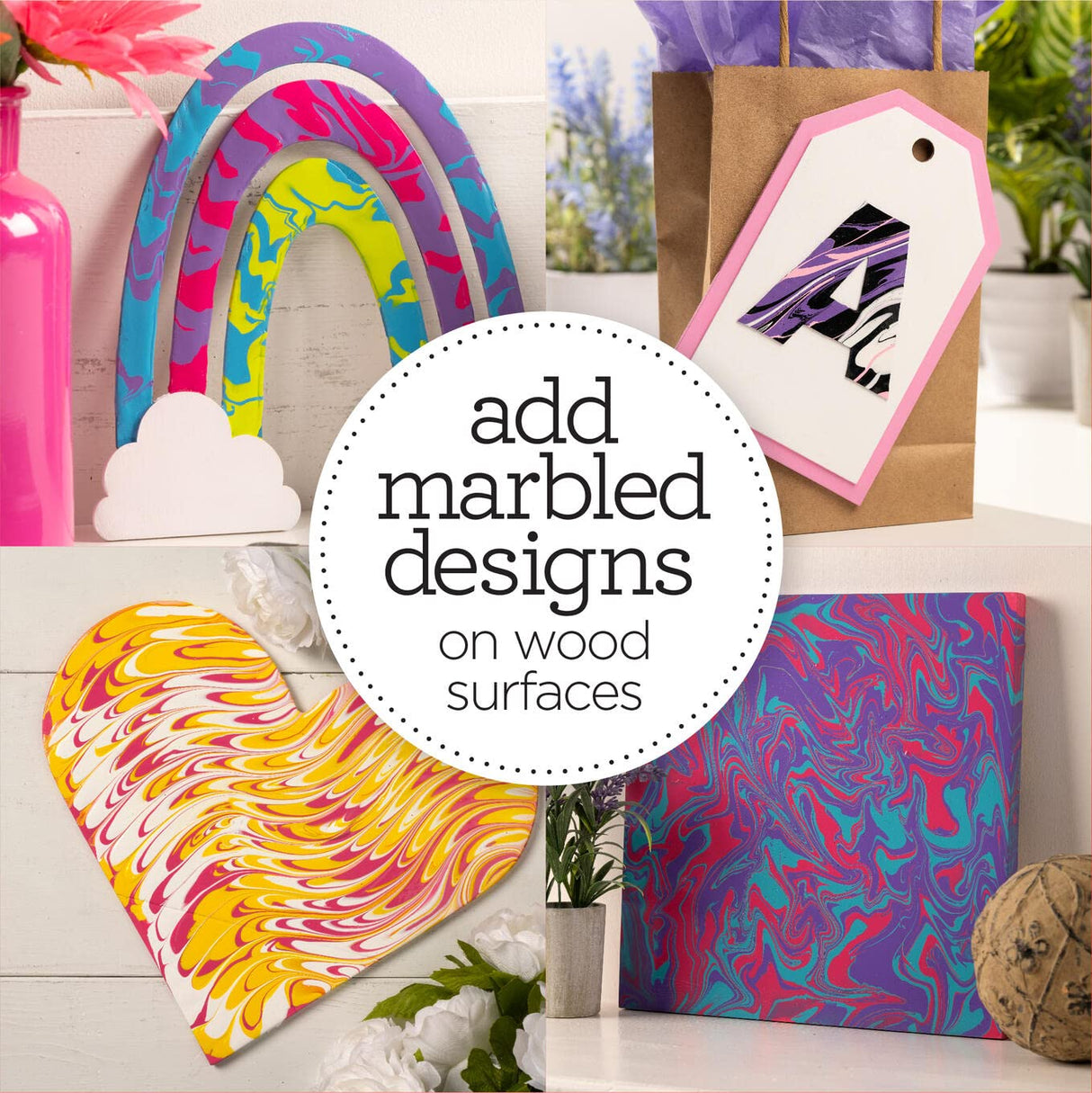 Apple Barrel Ocean Vibe Pre-Mixed Set, Set of 4 Fluid Ready Pour Paints Perfect for DIY Arts and Crafts Projects, 13479E Apple Barrel