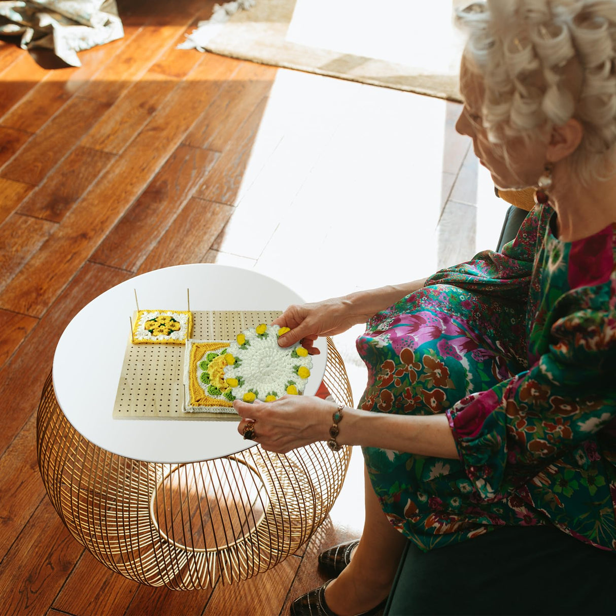 12.4 Inches Crochet Blocking Board with 40 Pins, blocking boards for crochet projects, Granny Square Blocking Board, Wooden Blocking Mats for Crochet, Blocking Board, Blocking Mats for Knitting slcinwzdt