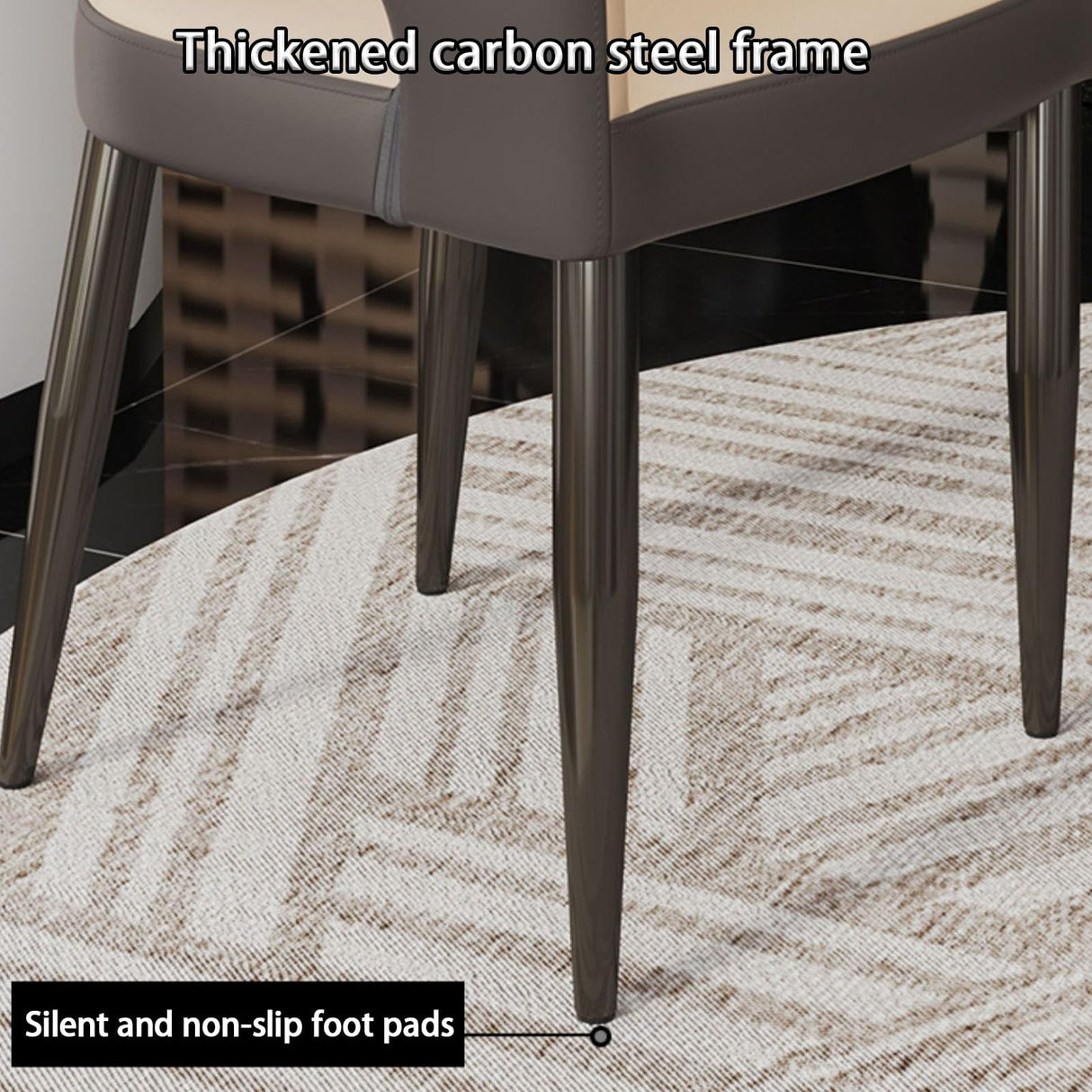 YUGXTH Office Reception Room Club Table and Chair Set, Coffee Kitchen Dining Table Set for 4, Business Conference Room Coffee Table, 80 Cm Office Conference Table, Space-Saving(Orange+Dark Gray) YUGXTH