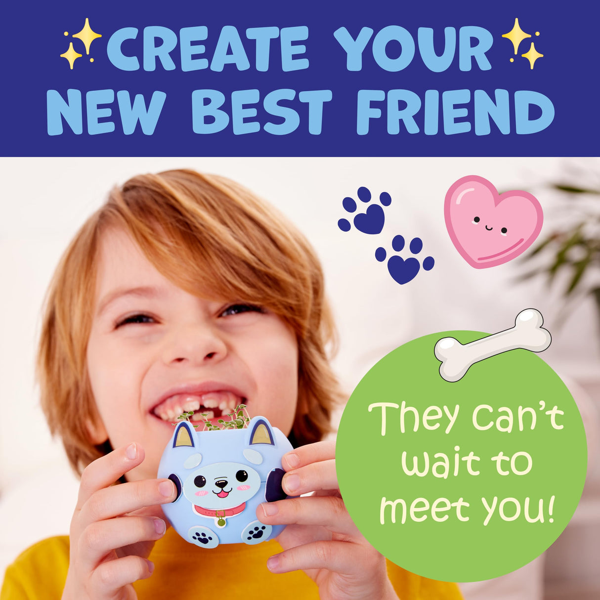 Creativity for Kids Plant-A-Pet: Puppy Toys for Girls - Small Gifts and Stocking Stuffers for Girls, Arts and Crafts for Kids Ages 6-8+, DIY Kids Activity Set Creativity for Kids