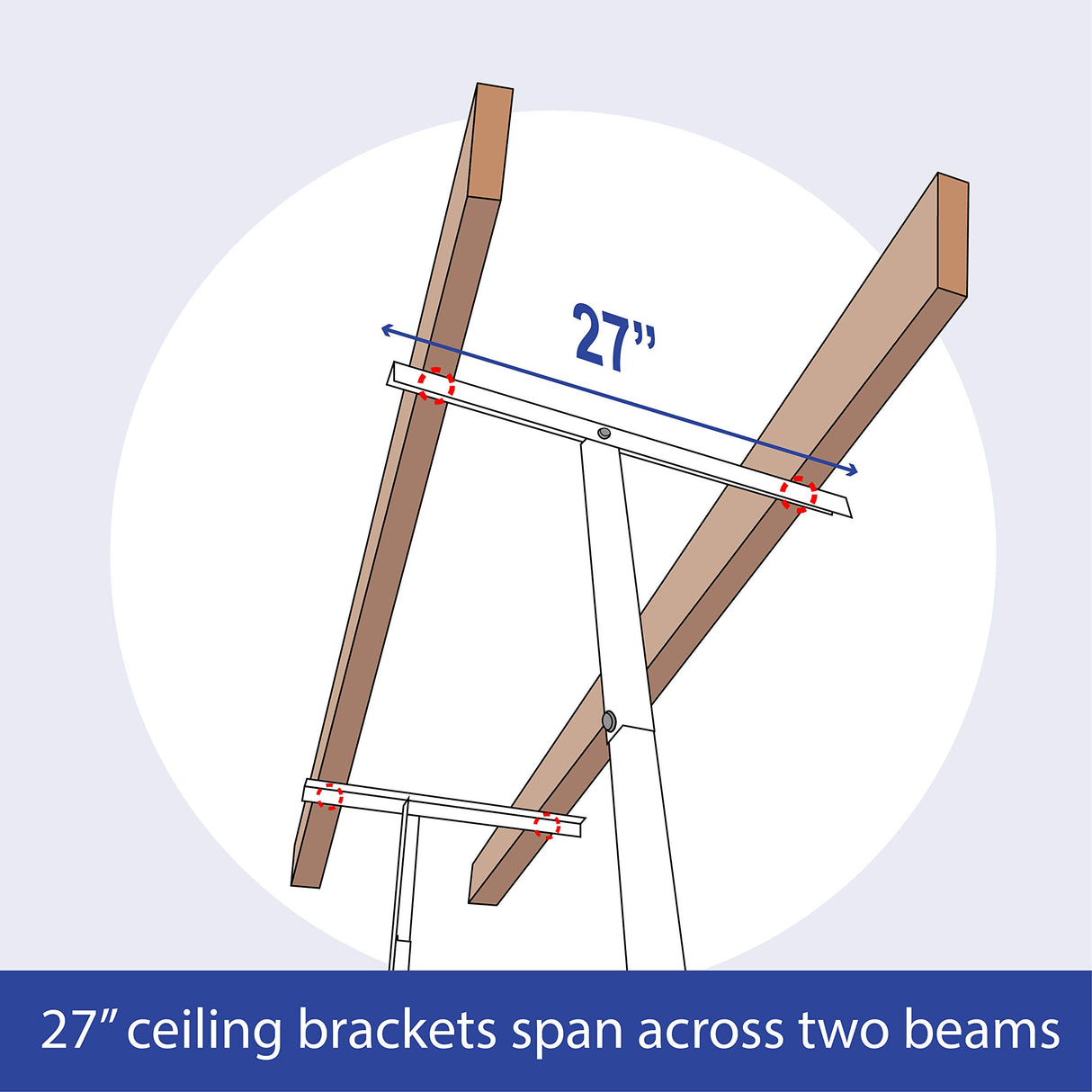 SafeRacks Overhead Garage Storage Rack - Heavy Duty Racks for Garage with 400 lb Capacity, Easy Garage Shelving, Adjustable Storage Rack, Ceiling Mount Storage Shelves 3x6 White (12"-21") SafeRacks