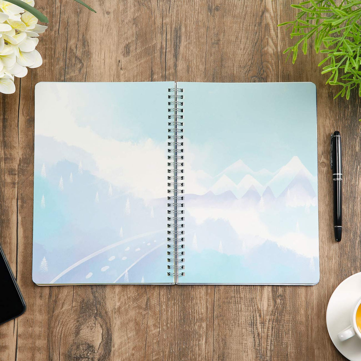 SIIXU Spiral Journals for Women, Hardcover Notebook, Colorful Blank, Large, 128 Pages, B5, 6.8”x9.8, Summer SIIXU