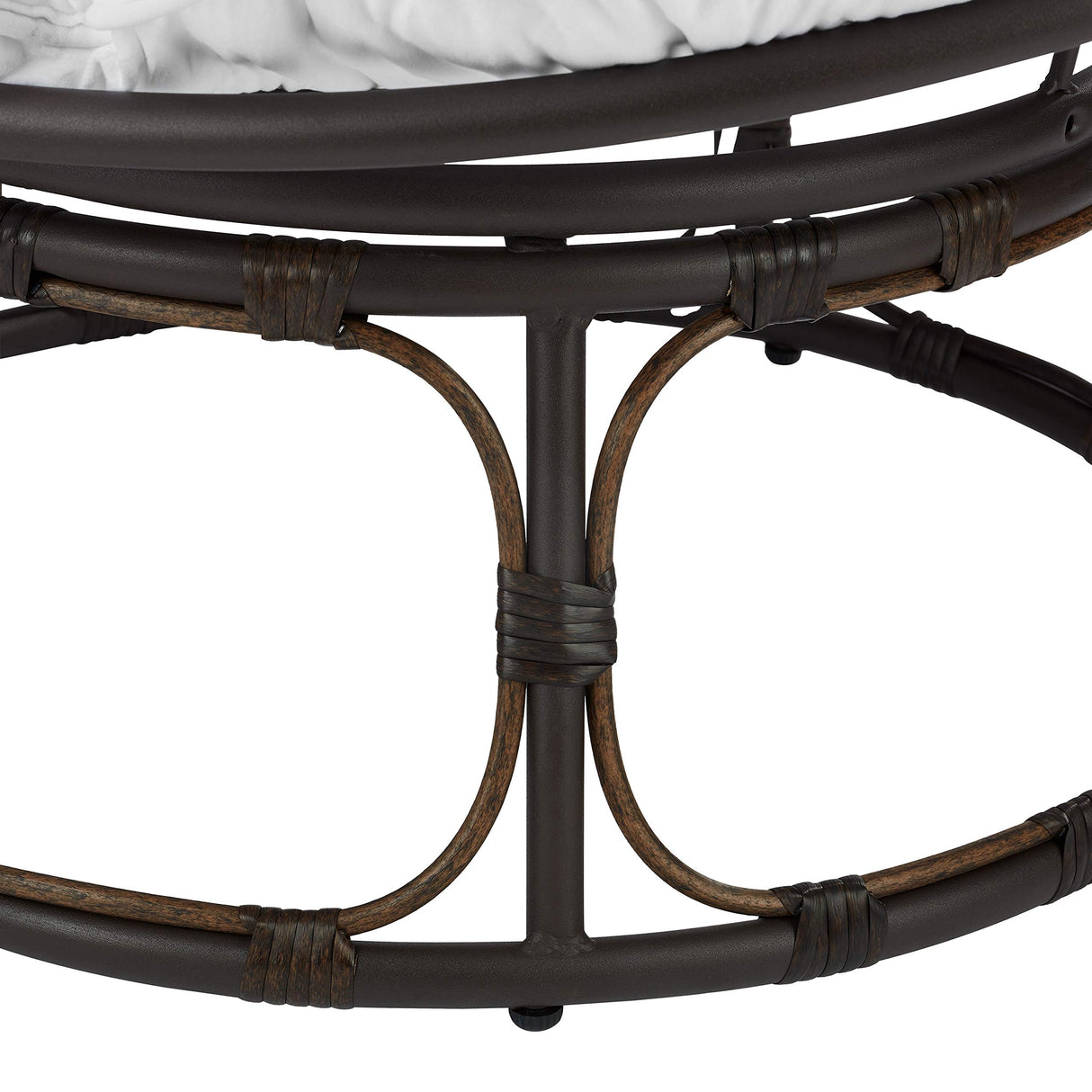 Birsppy Better Homes & Gardens Papasan Chair with Fabric Cushion (White) Birsppy