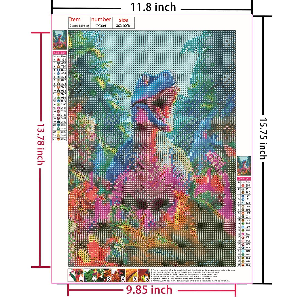 DIY 5D Diamond Art Kits (12 * 16 Inch),Mosaic Diamond Painting, Art for Dinosaur, Embroidery Full Drill for Animals, Art Kits Rhinestone Craft for Home Wall Decor Amz Camel