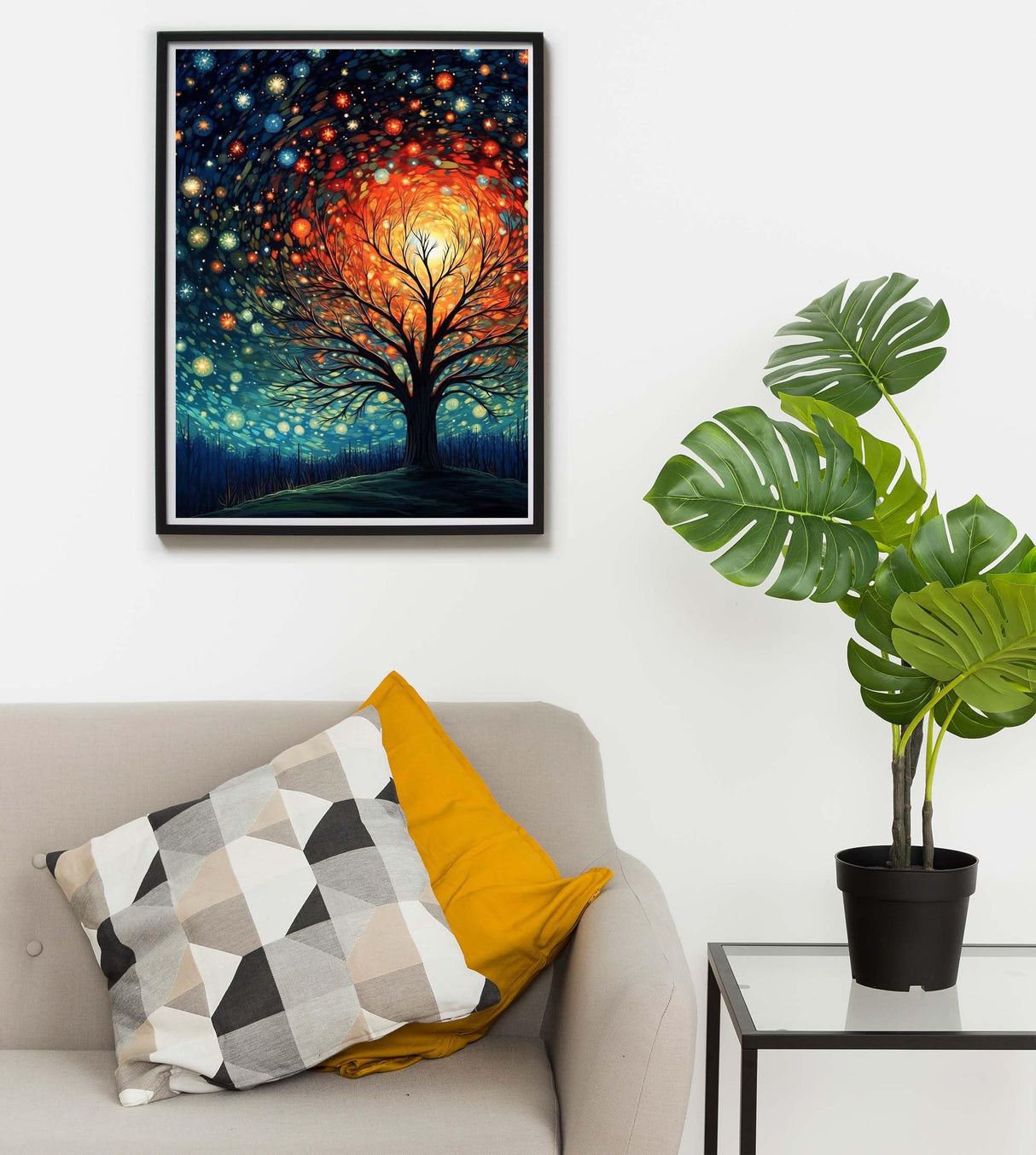 SKRYUIE Paint by Numbers Kit for Adults Beginner Sunset, Acrylic Tree Oil Painting by Numbers Kits with PaintBrushes Paintwork Art Crafts Canvas for Home Decor 16x20 inch SKRYUIE