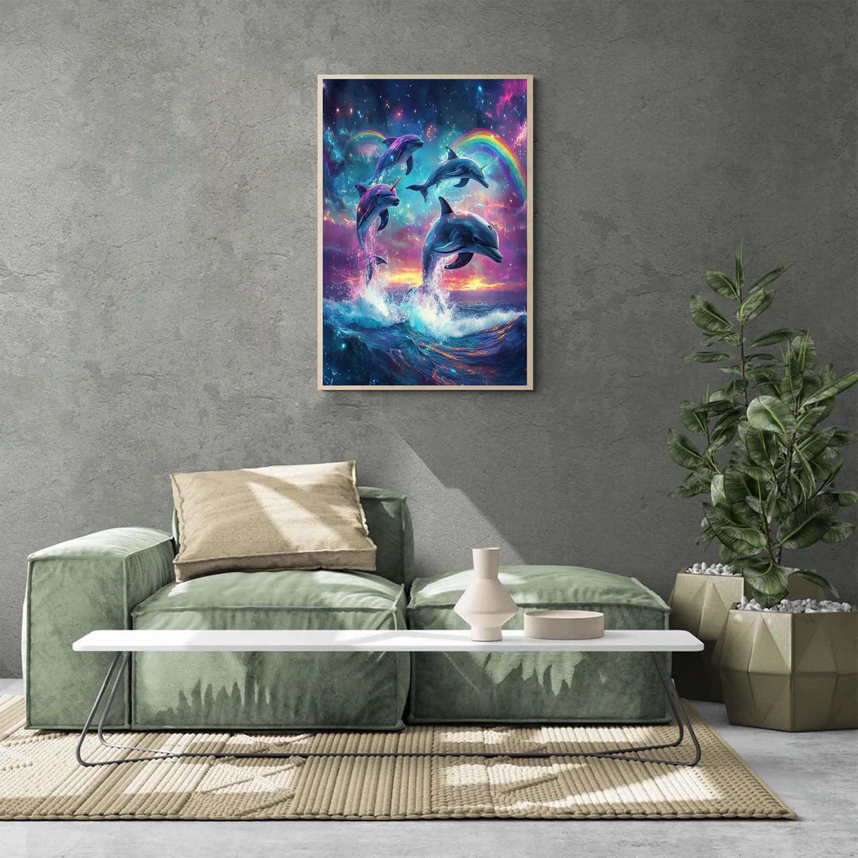 Ginfonr DIY 5D Diamond Art Kits for Adults, Dolphin Diamond Painting for Adults, Diamond Art Animal Full Drill, Diamond Art Kits Embroidery Rhinestone Craft for Home Wall Decor 12 * 16 Inch8173 Ginfonr