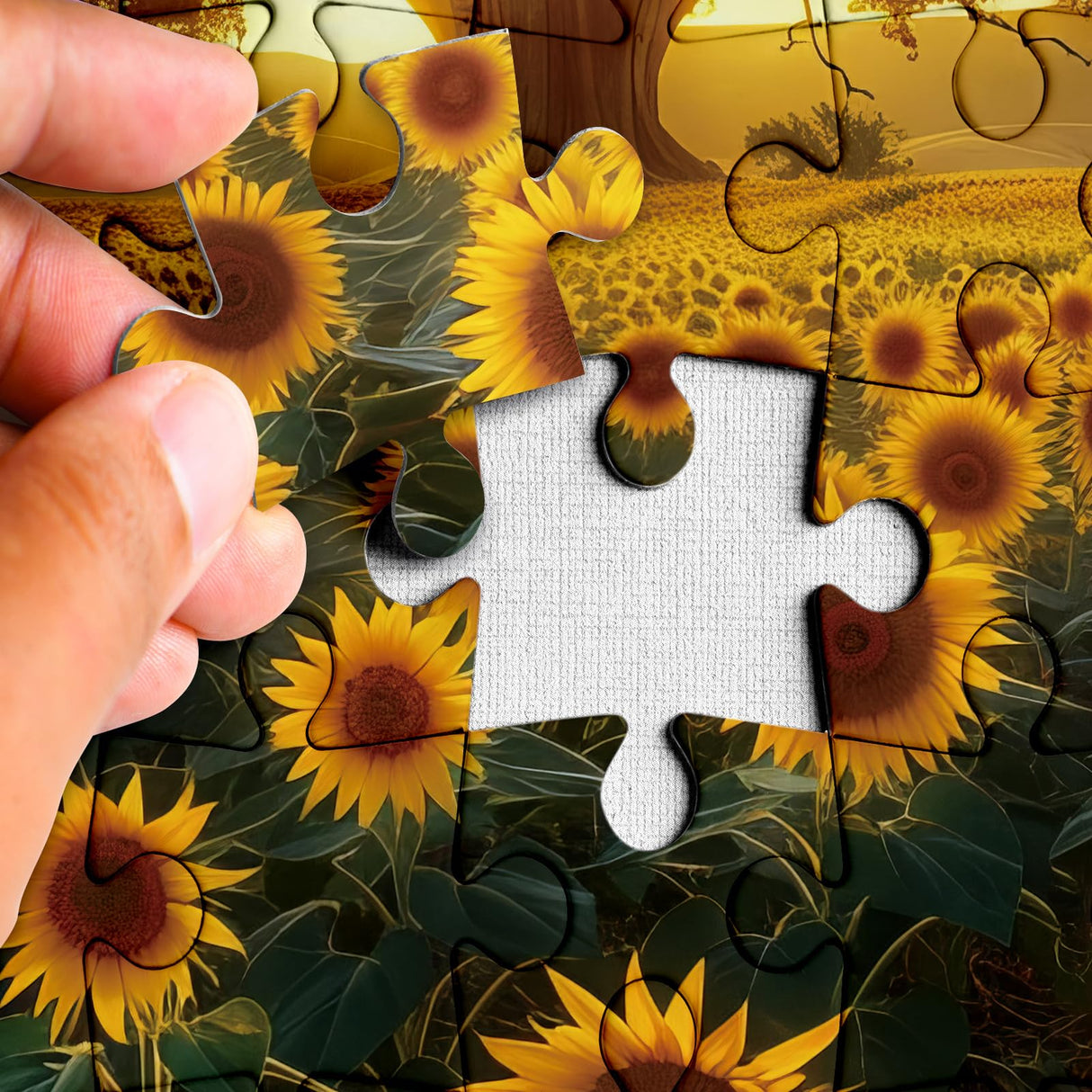 Sun and Life Puzzle 1000 Piece for Adult, Nature Flower Landscape Jigsaw Puzzles, Plant Pretty Scenic Puzzle Larkipuzz
