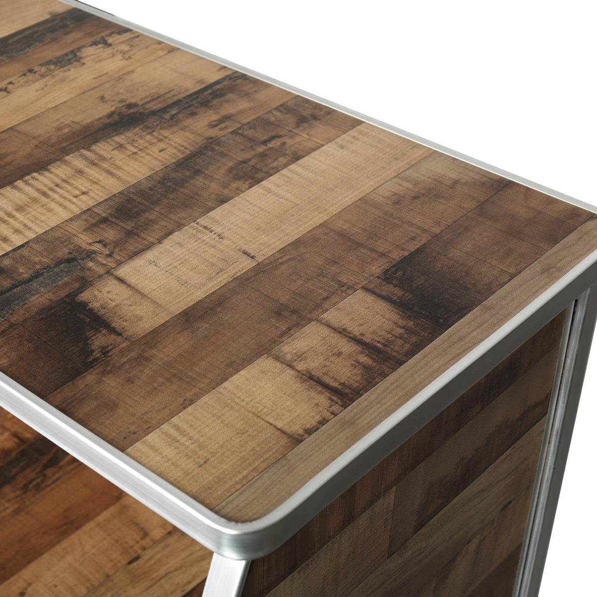 Flash Furniture Amara 4' Rustic Natural Laminate Foldable Bar - Portable Event Bar Flash Furniture